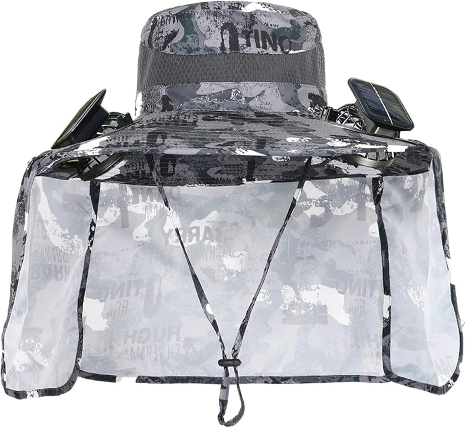 Double Solar Powered Cooling Fun Hat with Sun Protections Wide Brims Fisherman Hat for Outdoor Activity Men Women Unisex