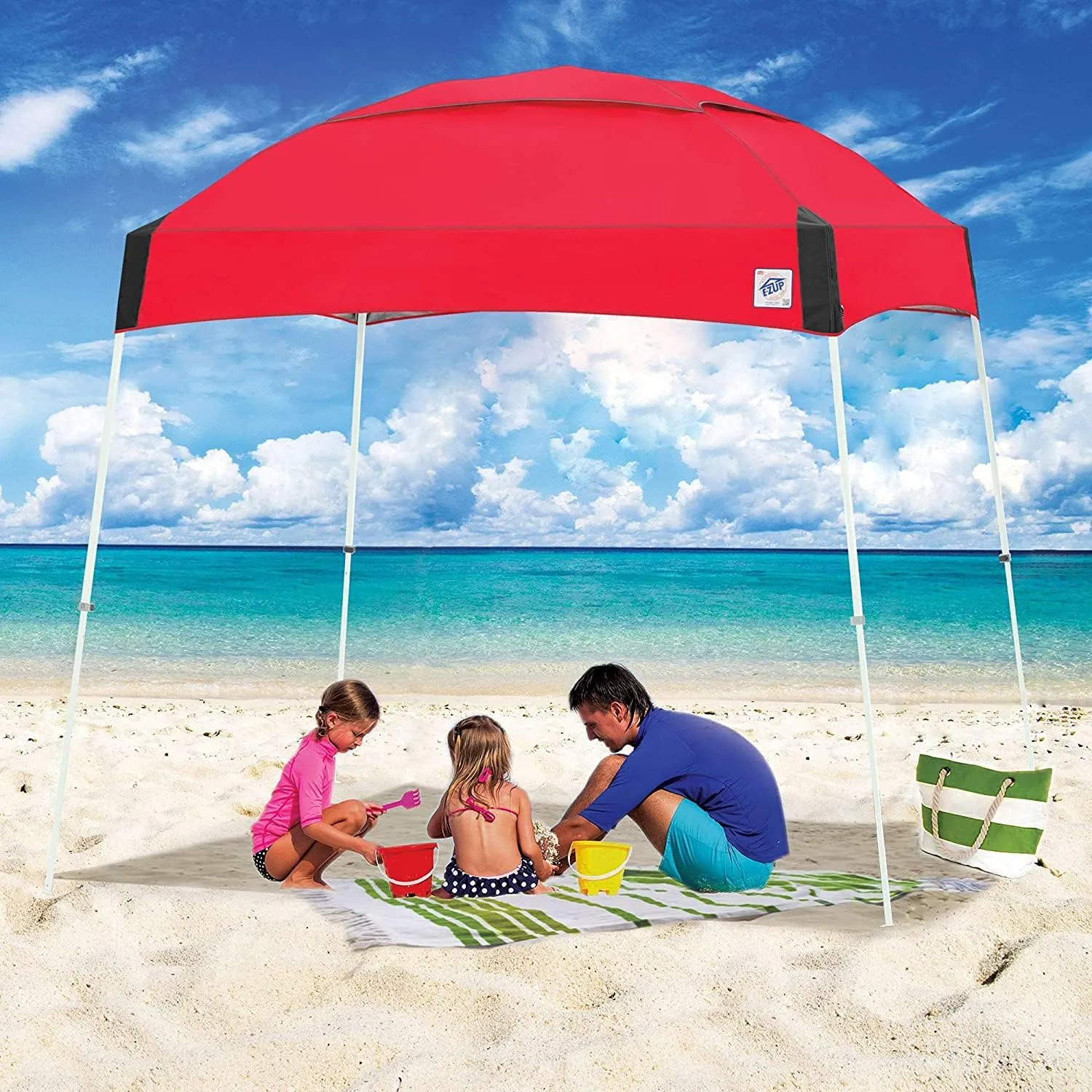 E-Z UP Dome Instant Shelter Canopy, 10 by 10', Limeade