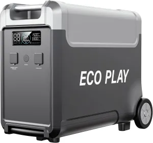 Eco Play 3600 Pro-Extra Portable Power Station, 3840Wh Capacity LifePO4 Battery, Expand up to 3300W/11520Wh, Fast Charging, Portable Power Station up to 11520Wh for Home Backup Camping