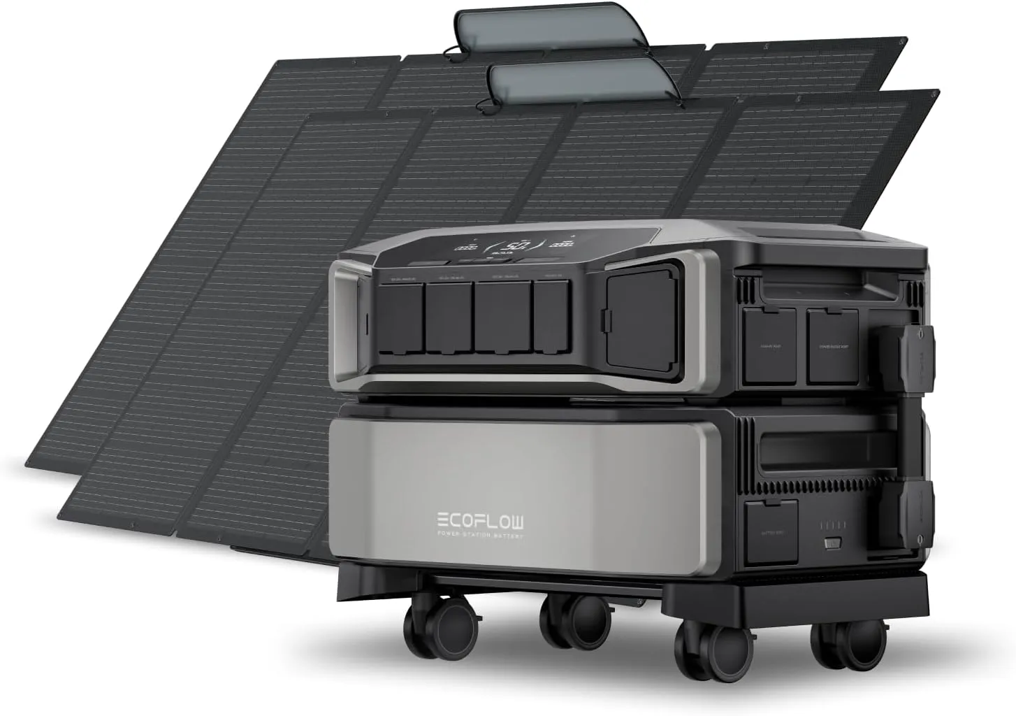 EF ECOFLOW Power Station 6kWh with 2x400W Portable Panel, 120/240V 7200W AC Output, Portable Generator for Home Backup Outdoors Camping RV Emergency