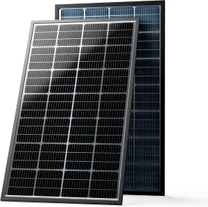 Epoch 400W Bifacial Solar Panels,10BB 12/24 Volt Monocrystalline Solar Panel, High-Efficiency Waterproof Solar Module for RV Camping, Boat, Marine,Off-Grid[200w×2pcs]