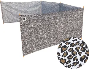 erda Sand Leopard Pro Beach Recycled Polyester Rip-Stop 20 ft Lightweight Windscreen, Privacy Screen, Wind Blocker, Free Matching Shoulder Bag