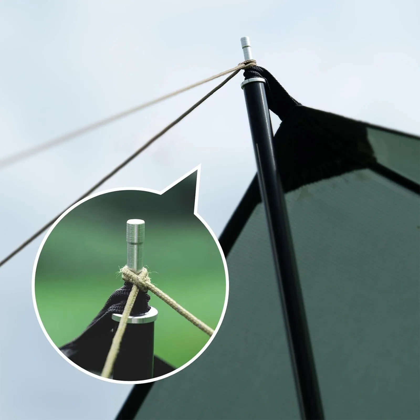 EVER ADVANCED 12PCS Tent Poles for Tarp