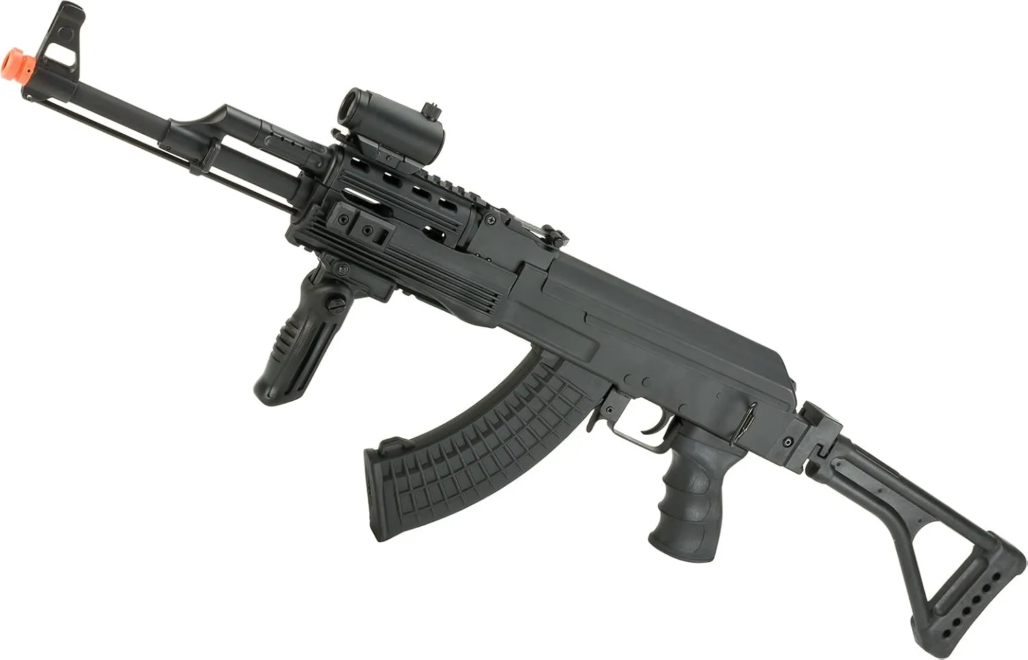 Evike Airsoft - CYMA Sport AK47 Tactical AEG Airsoft Rifle (Model: Skeleton Side-Folding Stock/Gun Only)