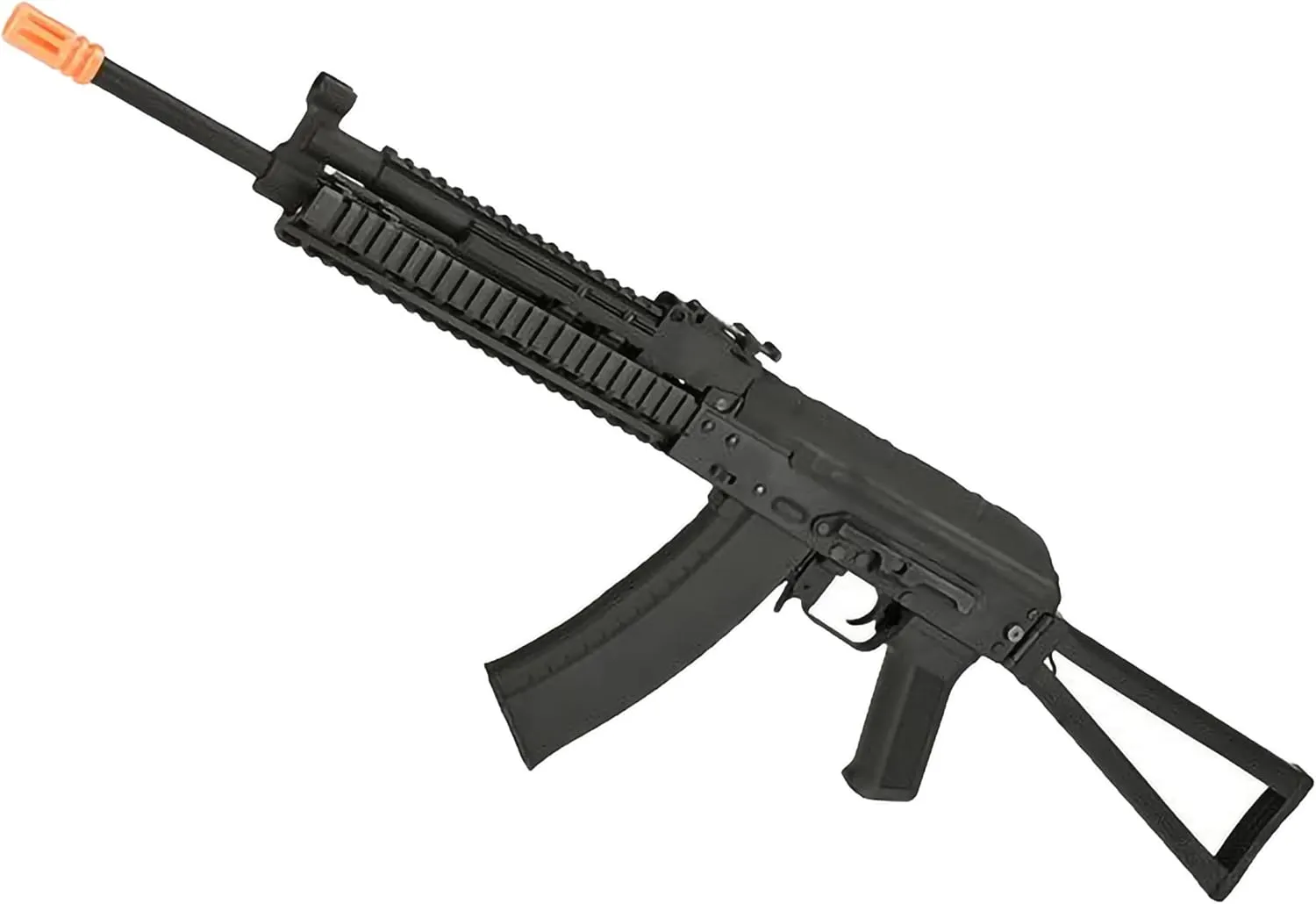 Evike Airsoft - CYMA Standard Stamped Metal AK-74 KTR RIS AEG Airsoft Rifle w/Steel Folding Stock (Package: Gun Only)