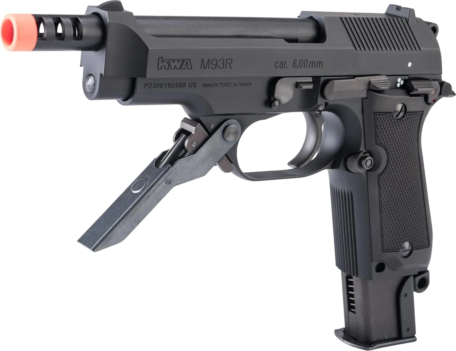 Evike Airsoft - KWA NS2 M93R 3-Round Burst PTP Airsoft Gas Blowback Airsoft Pistol