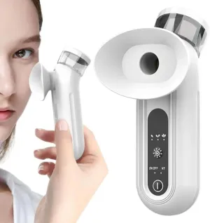 Eye Mist Steamer for Dry Eye Relief & Stye Treatment – Portable Rechargeable Heated Nano Eye Steamer Therapy Device with 3-Temp Settings | Cold/Hot Compress for Eyelid Spa & Face Moisturizing