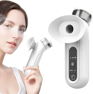 Eye Steamer for Dry Eye Machine, New Nano Eye Mist Steam Sprayer, Portable Eye Steam Sprayer, Heated Mist for Dry Eye Relief,Moisturizing Eye Treatment, Mini Soothing Steamer for Eye Care (White)