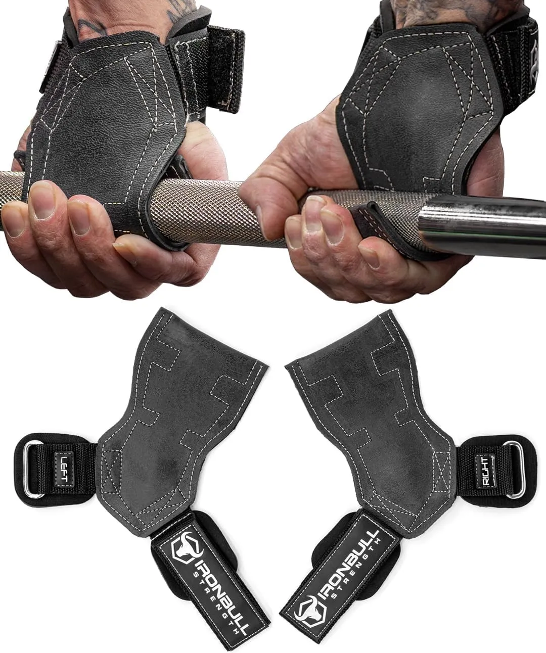 EZ Gripz PRO V2 Lifting Grips for Weightlifting: Weight Lifting Straps for Gym with Adjustable Wrist Neoprene Padding Gripps - Lifting Hooks, Wrist Wraps & Gloves Alternative for Deadlifts & Rows