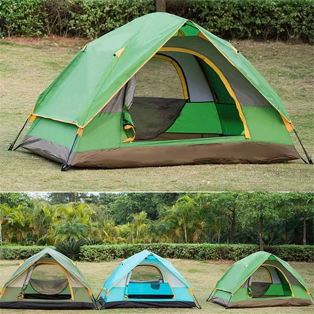 Family Tent Outdoor Tent Family Camping Backpack Tents Beach Tent Instant Portable Quick Cabana Sun Shelter Water Resistant Outdoor Tent, 3, Blue