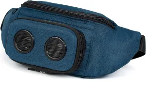 Fannypack with Speakers. Bluetooth Fanny Pack for Parties/Festivals/Raves/Beach/Boats. Rechargeable, Works with iPhone & Android. (Blue)