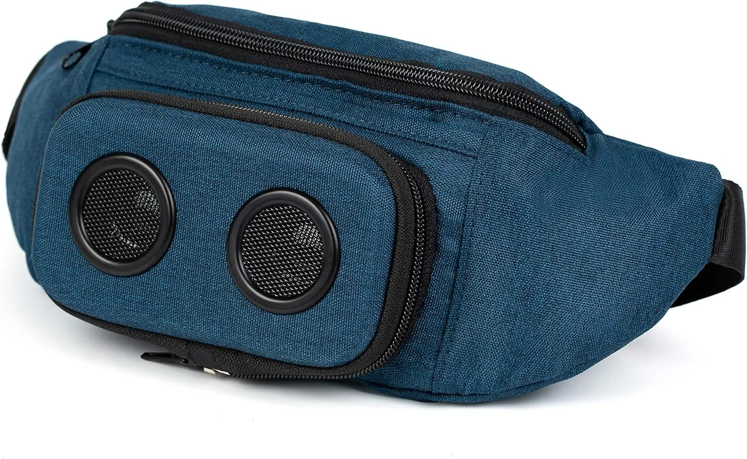 Fannypack with Speakers. Bluetooth Fanny Pack for Parties/Festivals/Raves/Beach/Boats. Rechargeable, Works with iPhone & Android. (Blue)