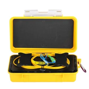 Fiber Optic OTDR Launch Cable Box G.657A1 Singlemode 9/125 SC/APC-LC/UPC Connector Dead Zone Eliminator Fiber Box (1000 Meters)