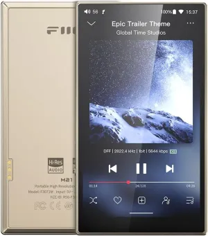 FiiO M21 Android 13 Portable Music Player MP3 Snapdragon 680 4* CS43198 DAC Chips Hi-Res Audio DSD Bluetooth LDAC (Titanium Gold)