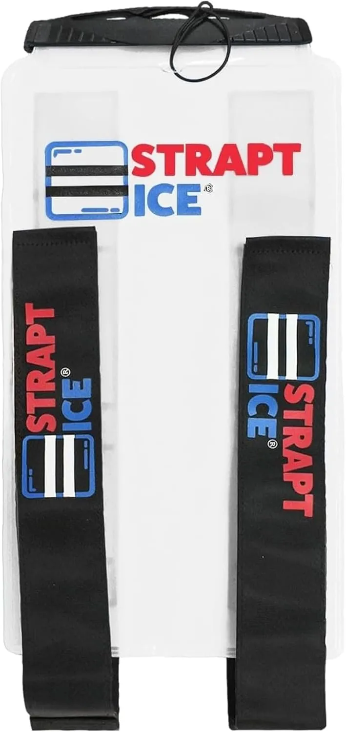 Fillable, Reusable & Wearable Ice Pack with Straps - Instant Cold Therapy Wrap for Shoulder, Knee, Elbow & Back Pain Relief - Ice Packs for Injuries, Inflammation & Recovery - 7.5" x 18" (White)