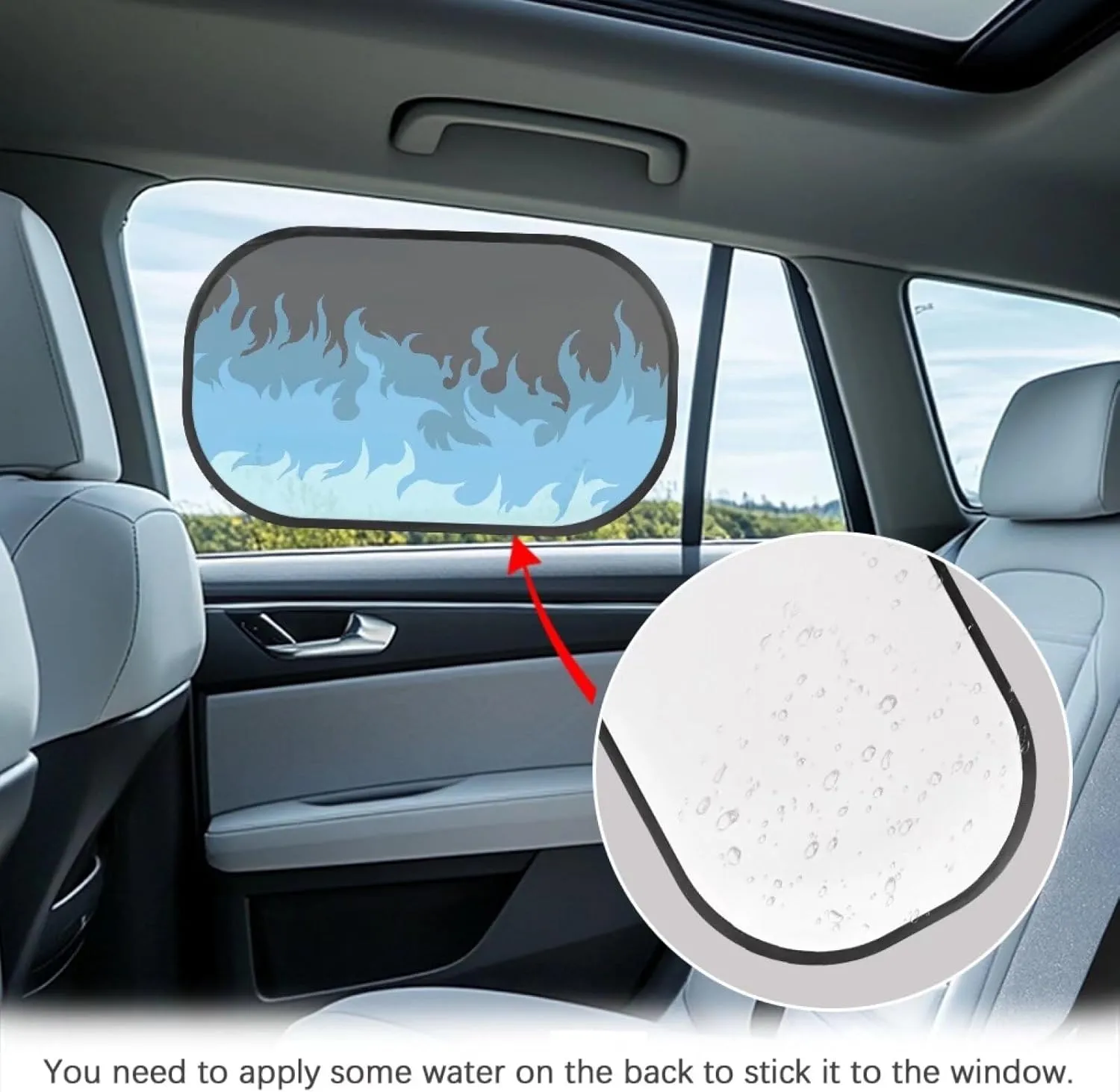Fire 2Pack Car Window Shades, Strong-Light Blocking & UV Protection Car Privacy Shades,Car Essential Interior Accessories for Window Baby,Napping Car Curtains (Front Window 2Pcs)