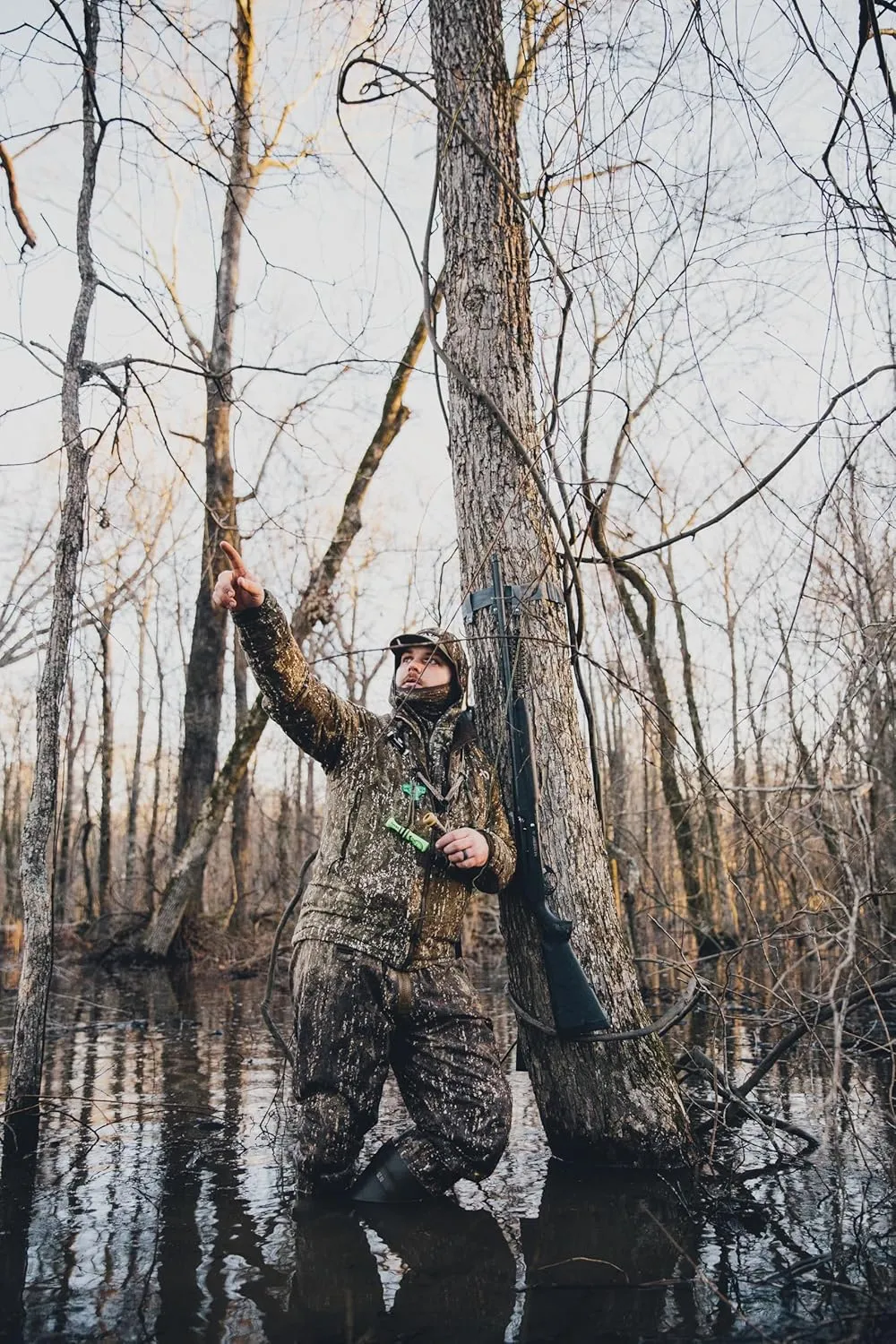 First Lite Men's Primer Puffy Jacket - Insulated Windproof Camo Waterfowl Hunting Coat
