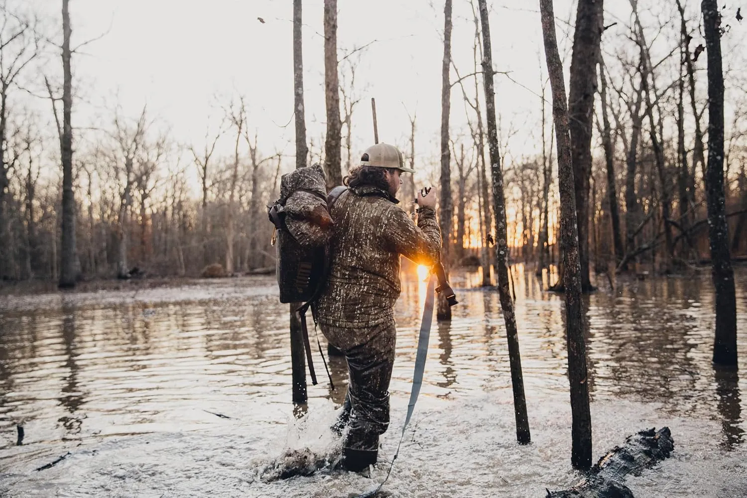 First Lite Men's Primer Puffy Jacket - Insulated Windproof Camo Waterfowl Hunting Coat