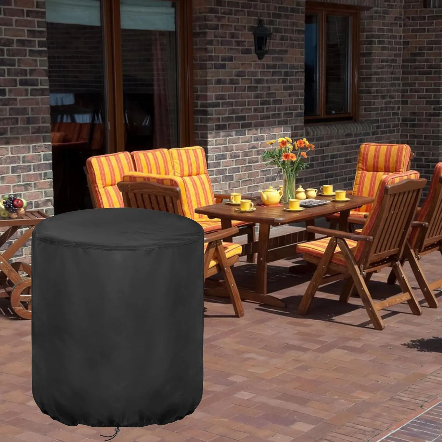 Fish Fryer Kit Cover Fit for FIRE RIOT with Heavy Gauge Aluminum Pots & Basket, Waterproof Outdor Cooking Propane Deep Fryer Cover-(22x22x28 inch)