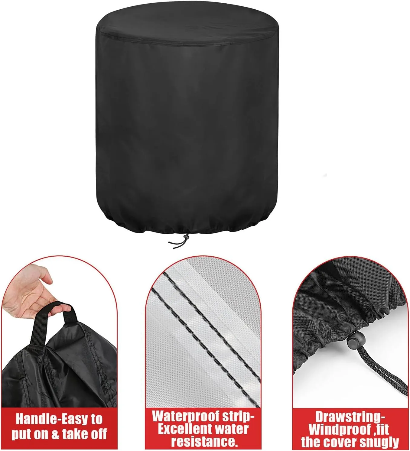 Fish Fryer Kit Cover Fit for FIRE RIOT with Heavy Gauge Aluminum Pots & Basket, Waterproof Outdor Cooking Propane Deep Fryer Cover-(22x22x28 inch)