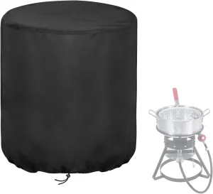 Fish Fryer Kit Cover Fit for FIRE RIOT with Heavy Gauge Aluminum Pots & Basket, Waterproof Outdor Cooking Propane Deep Fryer Cover-(22x22x28 inch)