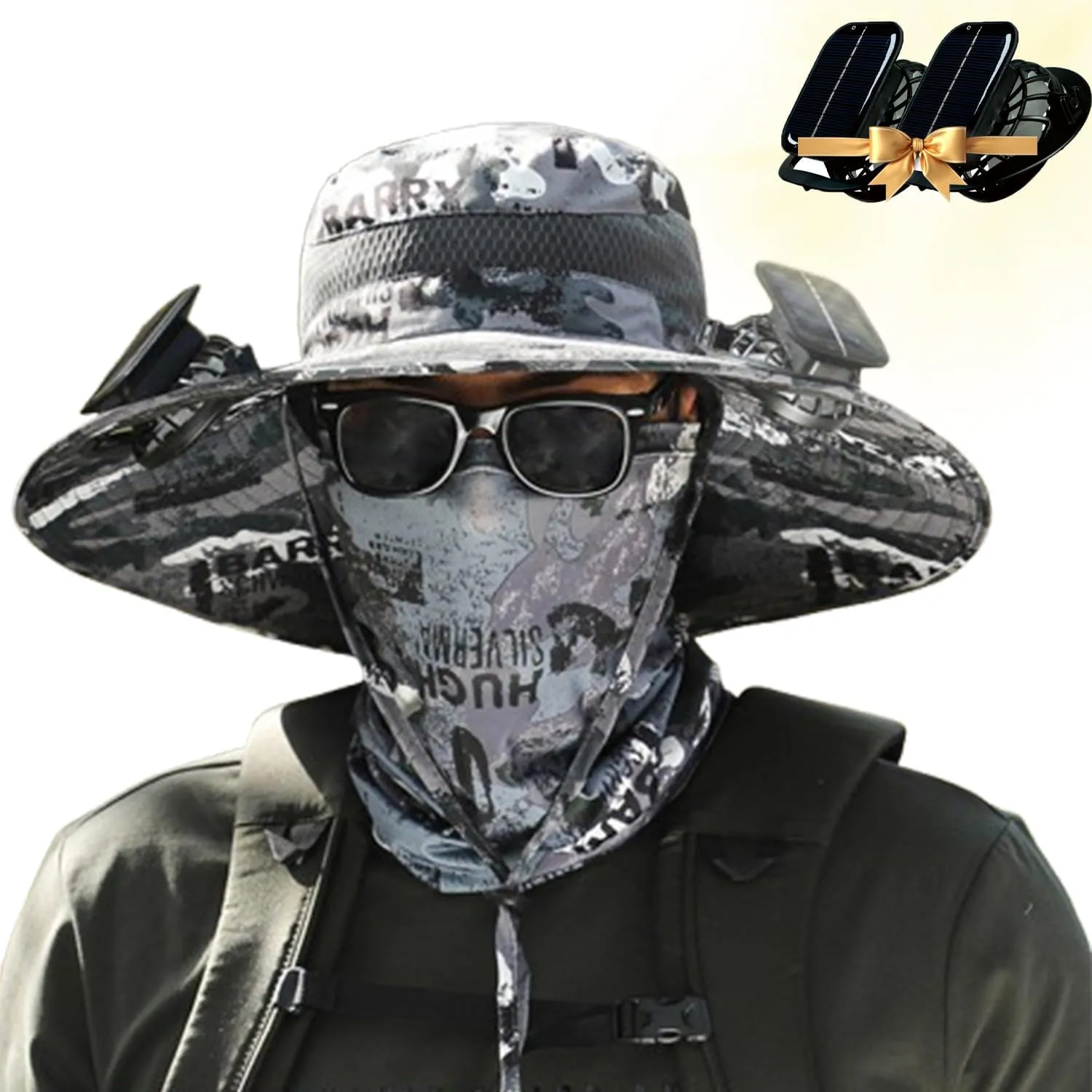 Fishing hat with Solar Powered Fans,Ultralight Solar Fan Outdoor hat,Upf50  for Men Women,USB Charging