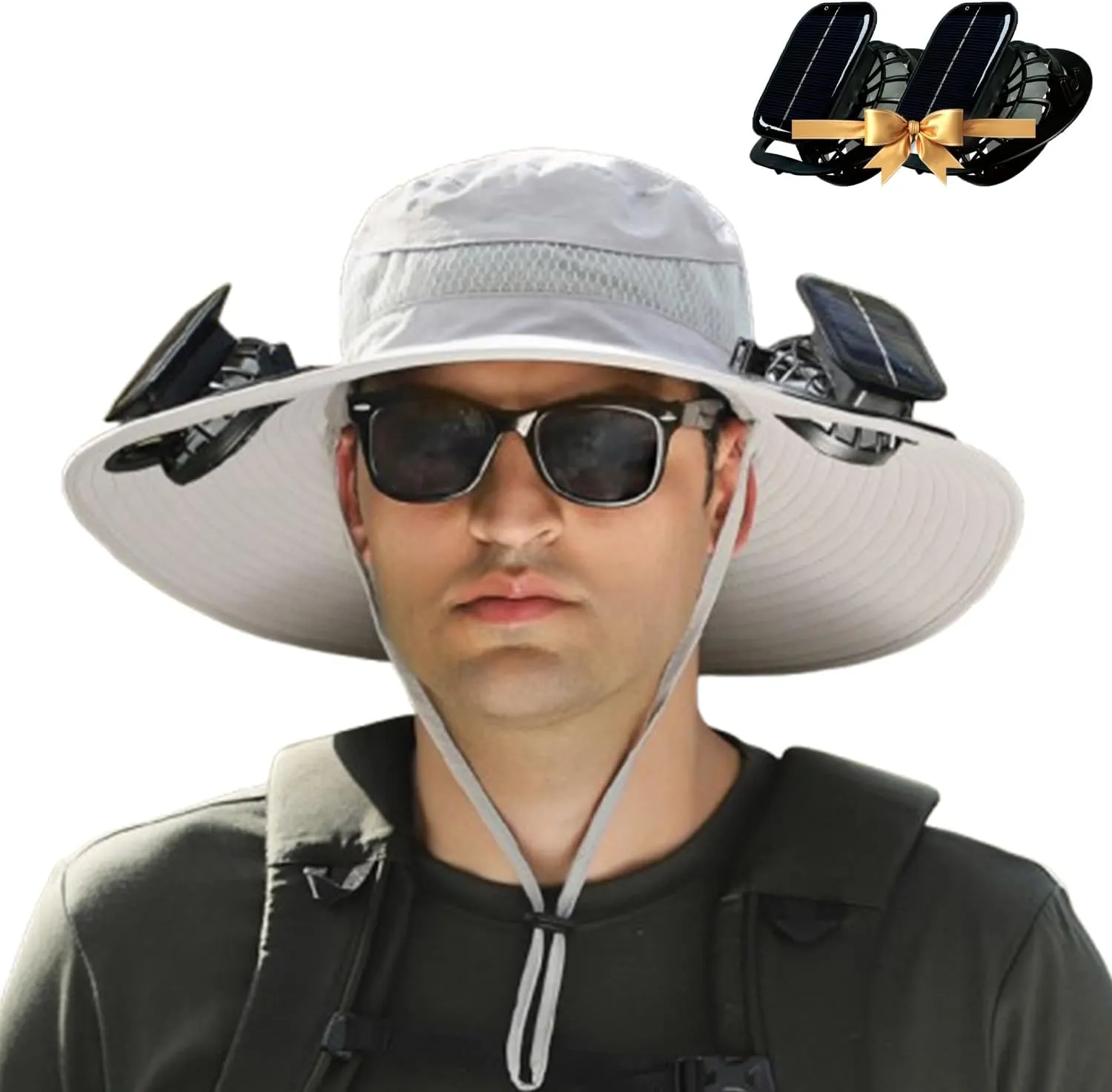 Fishing hat with Solar Powered Fans,Ultralight Solar Fan Outdoor hat,Upf50  for Men Women,USB Charging