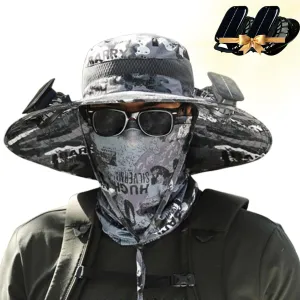 Fishing hat with Solar Powered Fans,Ultralight Solar Fan Outdoor hat,Upf50  for Men Women,USB Charging
