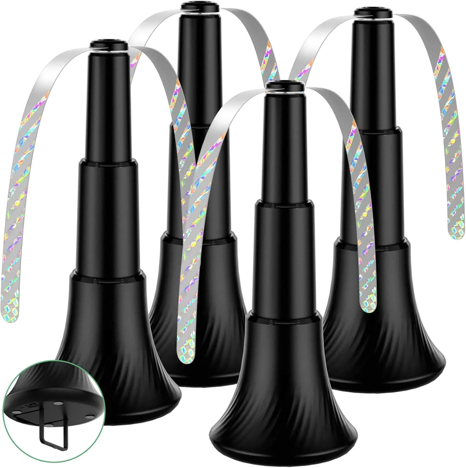 Fly Fans for Tables, Portable Fly Repellent Food Table Fans to Keep Flies Away by Soft Blades for Indoor Outdoor for Picnic, Camping, Party, Kitchen, and BBQ (4 Pack)