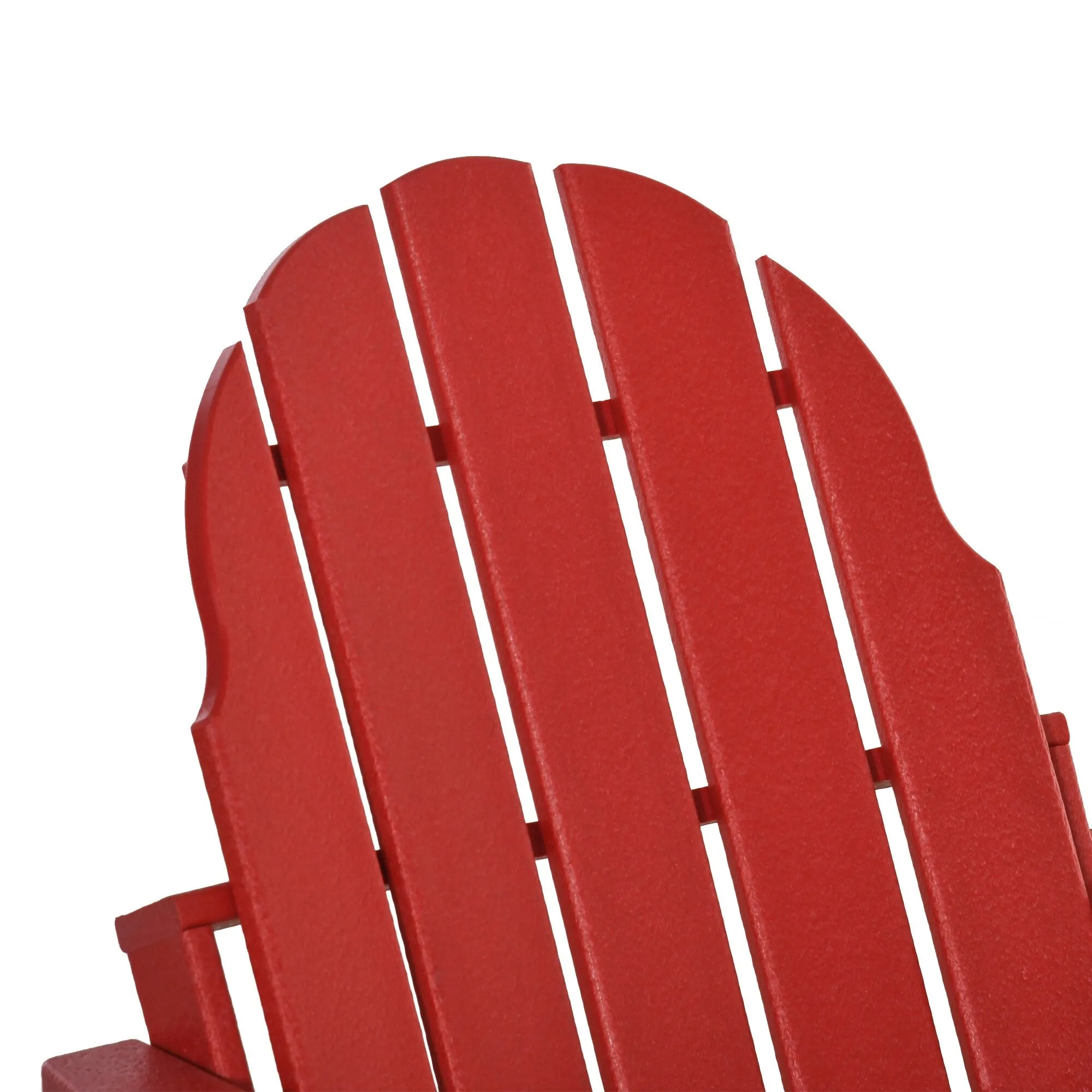 Folding Adirondack Chair - Weather Resistant Patio & Fire Pit Chair with Wide Armrests and High-Back Design