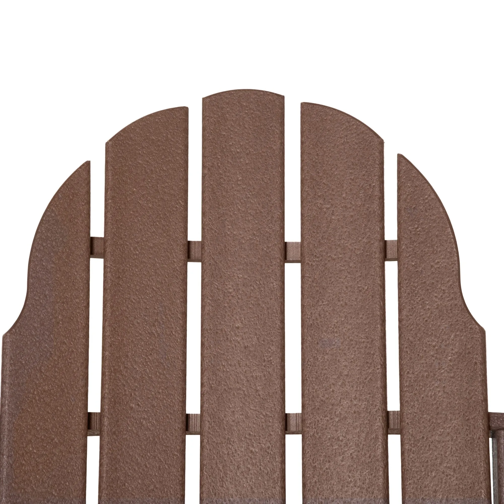 Folding Adirondack Chair - Weather Resistant Patio & Fire Pit Chair with Wide Armrests and High-Back Design