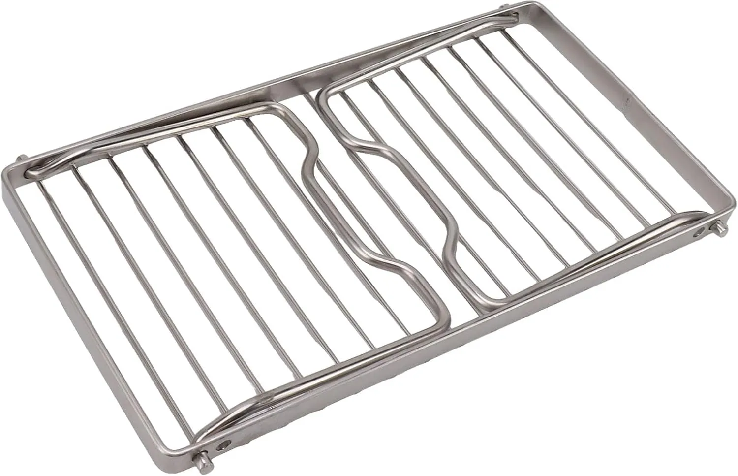 Folding Camping Grate Stainless Steel Adjustable Height Camp Fire Cooking Racks Draining Backpacking Grill Outdoor