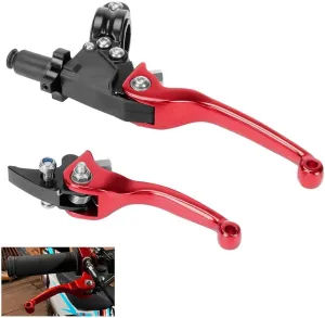 Folding Levers ASV for 7/8" 22mm Motorcycle Handlebars Aluminum Alloy for KLX SSR TTR Red