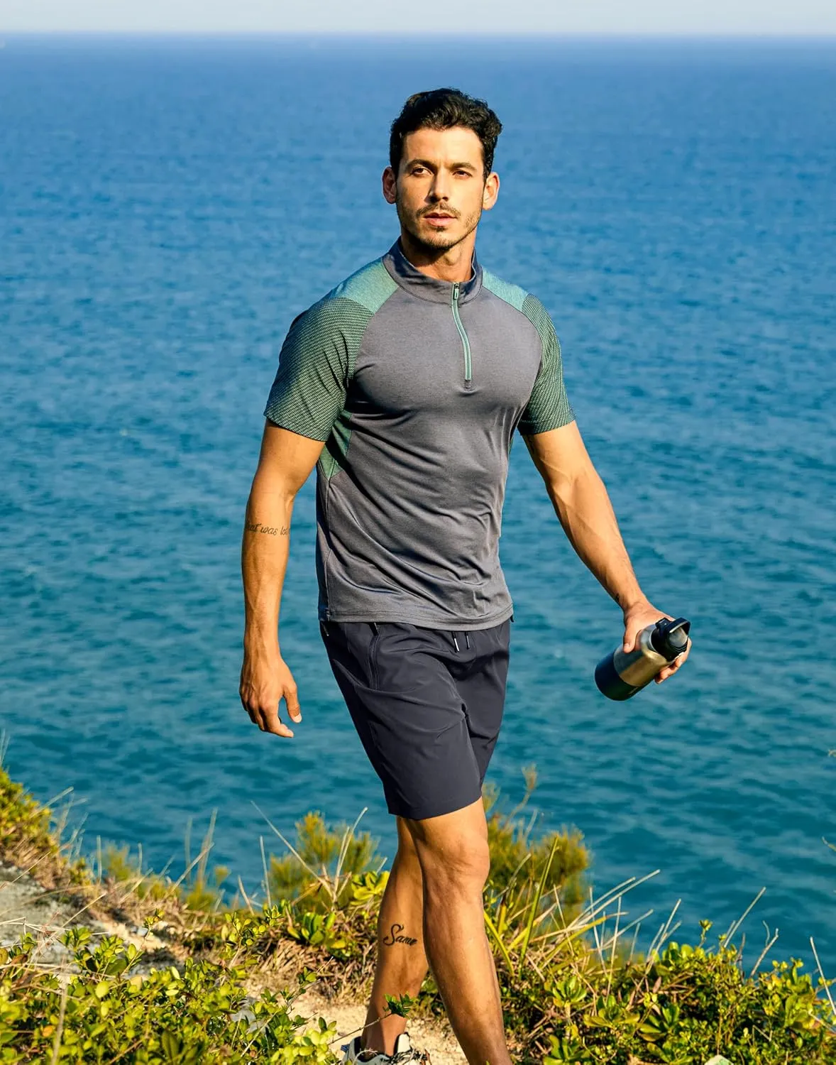 G Gradual Men's Hiking Shorts 7"/9" Lightweight Athletic Shorts for Men Quick Dry Stretch Casual Shorts with 3 Zipper Pockets