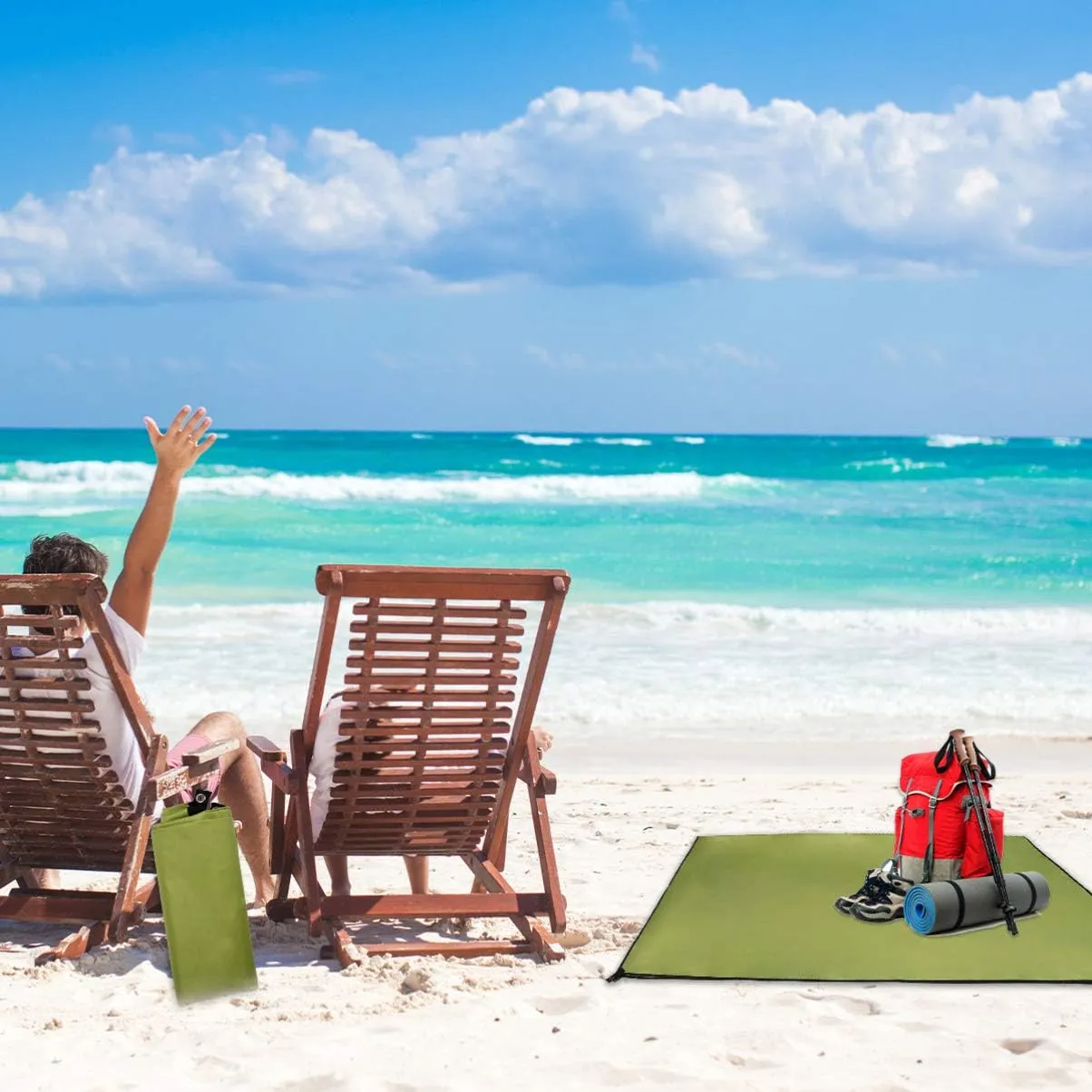 GANAZONO Multi-Functional Oxford Cloth Mat: Beach Picnic Blanket Tent Ground Cloth Waterproof Ground Mat Portable Outdoor Blanket