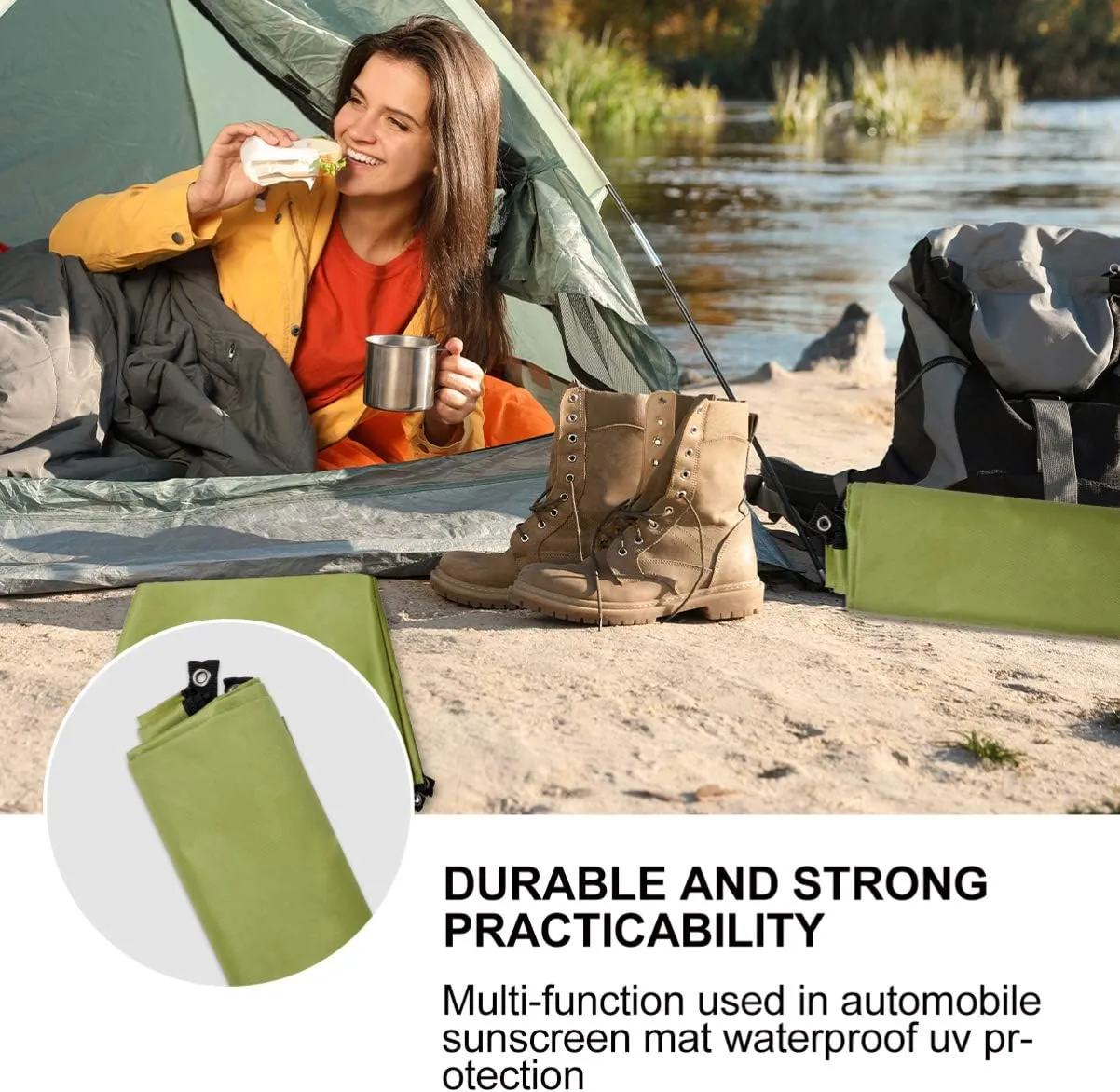 GANAZONO Multi-Functional Oxford Cloth Mat: Beach Picnic Blanket Tent Ground Cloth Waterproof Ground Mat Portable Outdoor Blanket