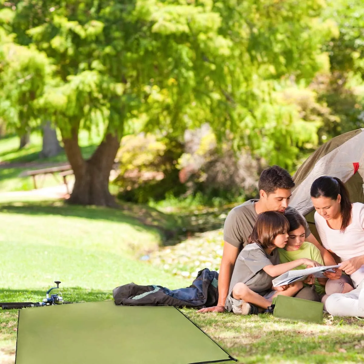 GANAZONO Multi-Functional Oxford Cloth Mat: Beach Picnic Blanket Tent Ground Cloth Waterproof Ground Mat Portable Outdoor Blanket