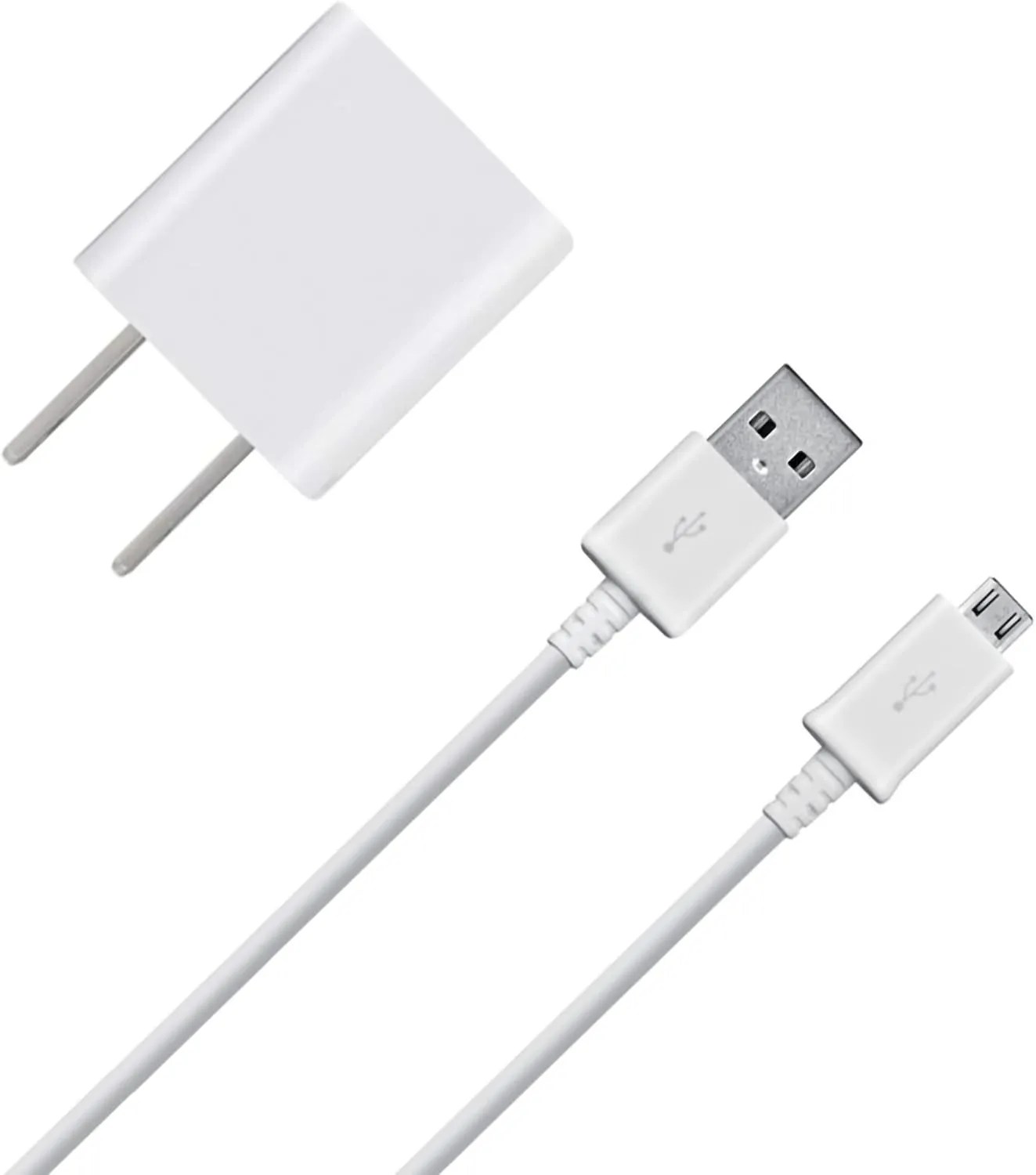 Genuine Charging 1A Wall Kit Upgrade Compatible with Asus Transformer Book T90 Chi as a Replacement Plus Detachable Hi-Power MicroUSB 2.0 Data Sync Cable! (White 110-240v)