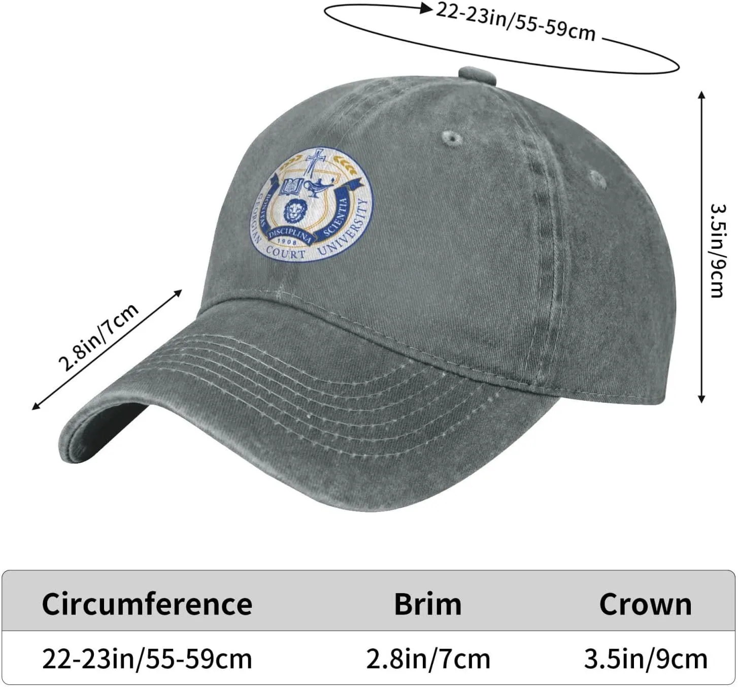 Georgian Court University Logo Unisex Adjustable for Hat Baseball Cap Casquette
