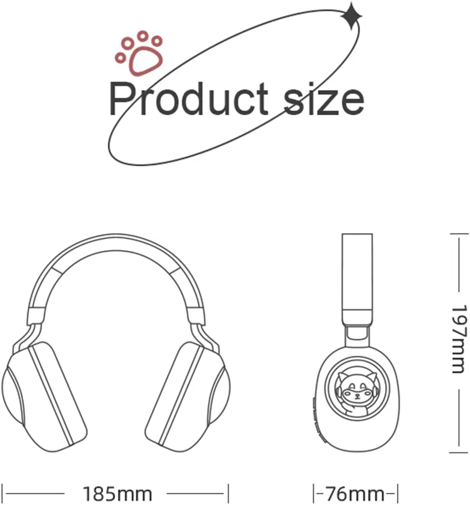 Girls Kids Headphones Wired - Pink Noise Cancelling Wireless Headphones for Kids for School - Over Ear Light Up Foldable Cat Bluetooth Gaming Headset with Microphone for iPad Kindle Tablet PC Travel