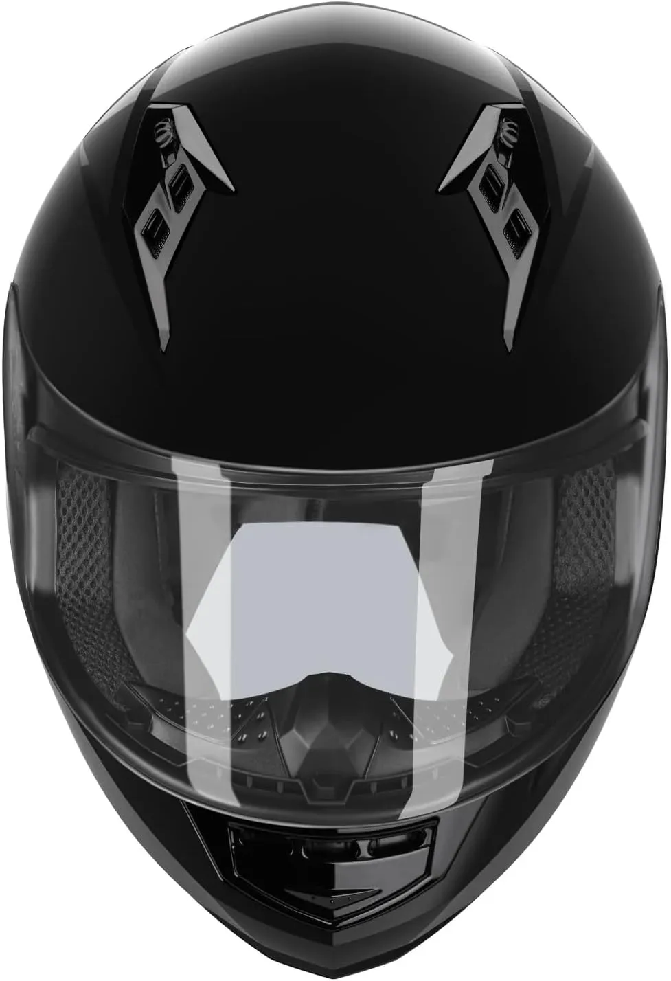 GLX GX11 Compact Motorcycle Helmet - Black, Large - Full Face w/ Tinted Visor, DOT Approved
