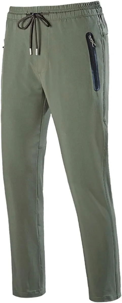 Gopune Men's Lightweight Hiking Running Sweatpants Quick Dry Outdoor Athletic Casual Pants with Zipper Pockets