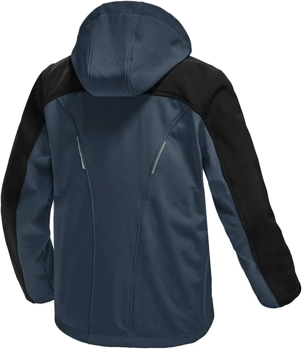 Gopune Men's Lightweight Soft Shell Jacket Fleece Lined Waterproof Hooded Hiking Winter Jacket