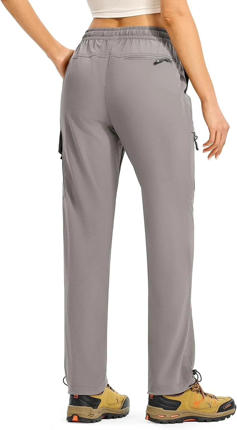 Gopune Women's Hiking Cargo Pants Lightweight Quick Dry Water Resistant Camping Work Travel Pants