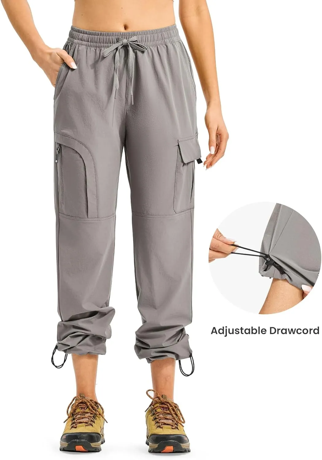 Gopune Women's Hiking Cargo Pants Lightweight Quick Dry Water Resistant Camping Work Travel Pants
