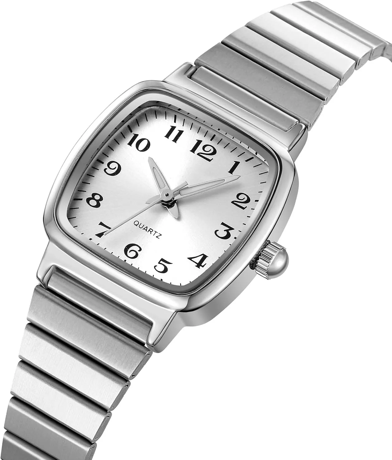 Gosasa Square Watch for Women Ultra-Thin Bracelet Stainless Steel Waterproof Easy Reader Elegant Analog Quartz Ladies Casual Dress Wristwatch