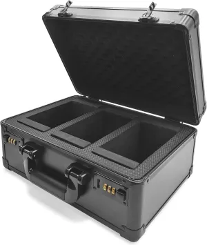 Graded Card Storage Box, 105  3 Row Sports Card Case with Portable Handle, Password Lock, No Flake EVA  Foam, for PSA FGS BGS & SGC