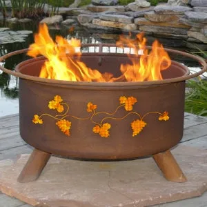 Grapevines Design Outdoor Wood Burning Fire Pit - F111