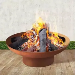 Grillz Fire Pit Bowl Cast Iron Rustic 80cm