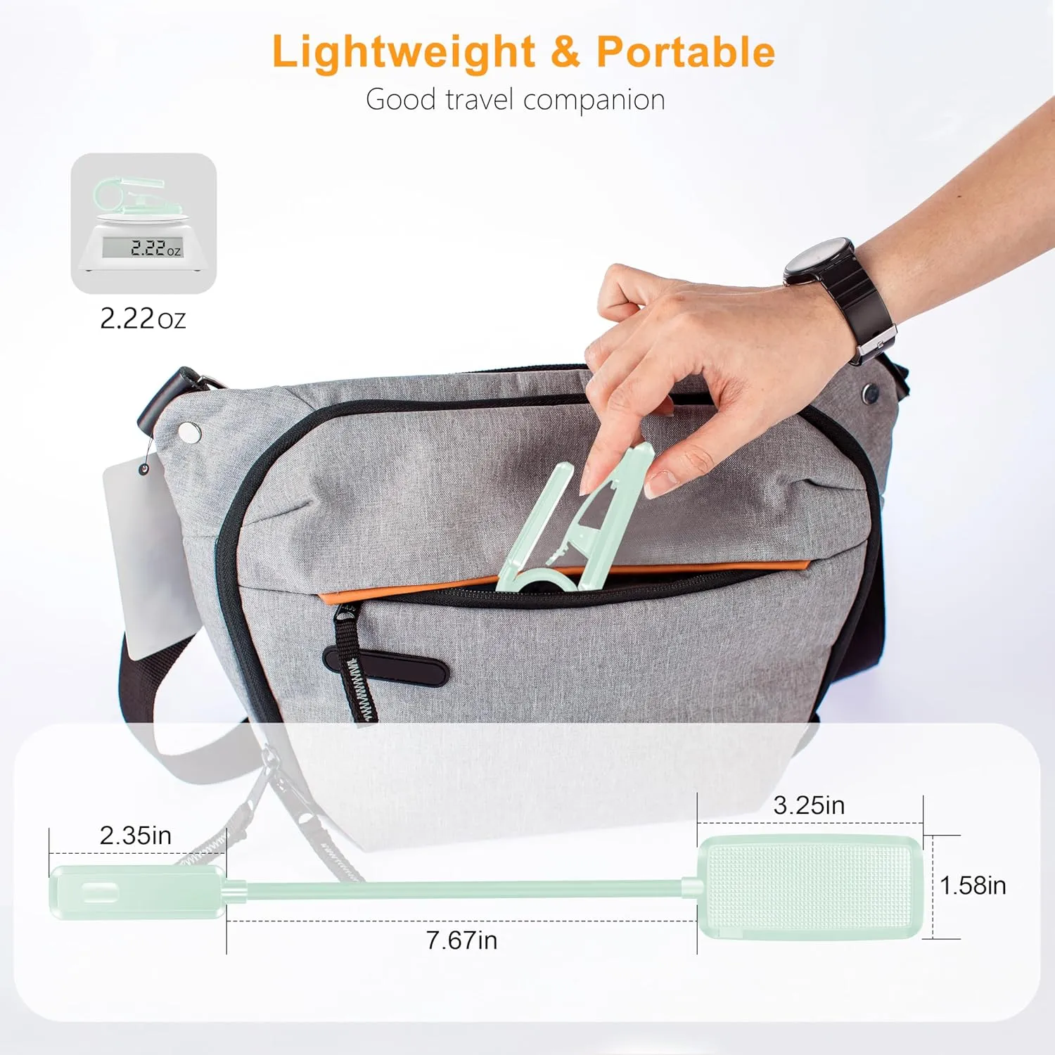 Gritin 9 LED Rechargeable Book Light for Reading in Bed - Eye Caring 3 Color Temperatures,Stepless Dimming Brightness,80 Hrs Runtime Small Lightweight Clip On Book Reading Light -Cyan